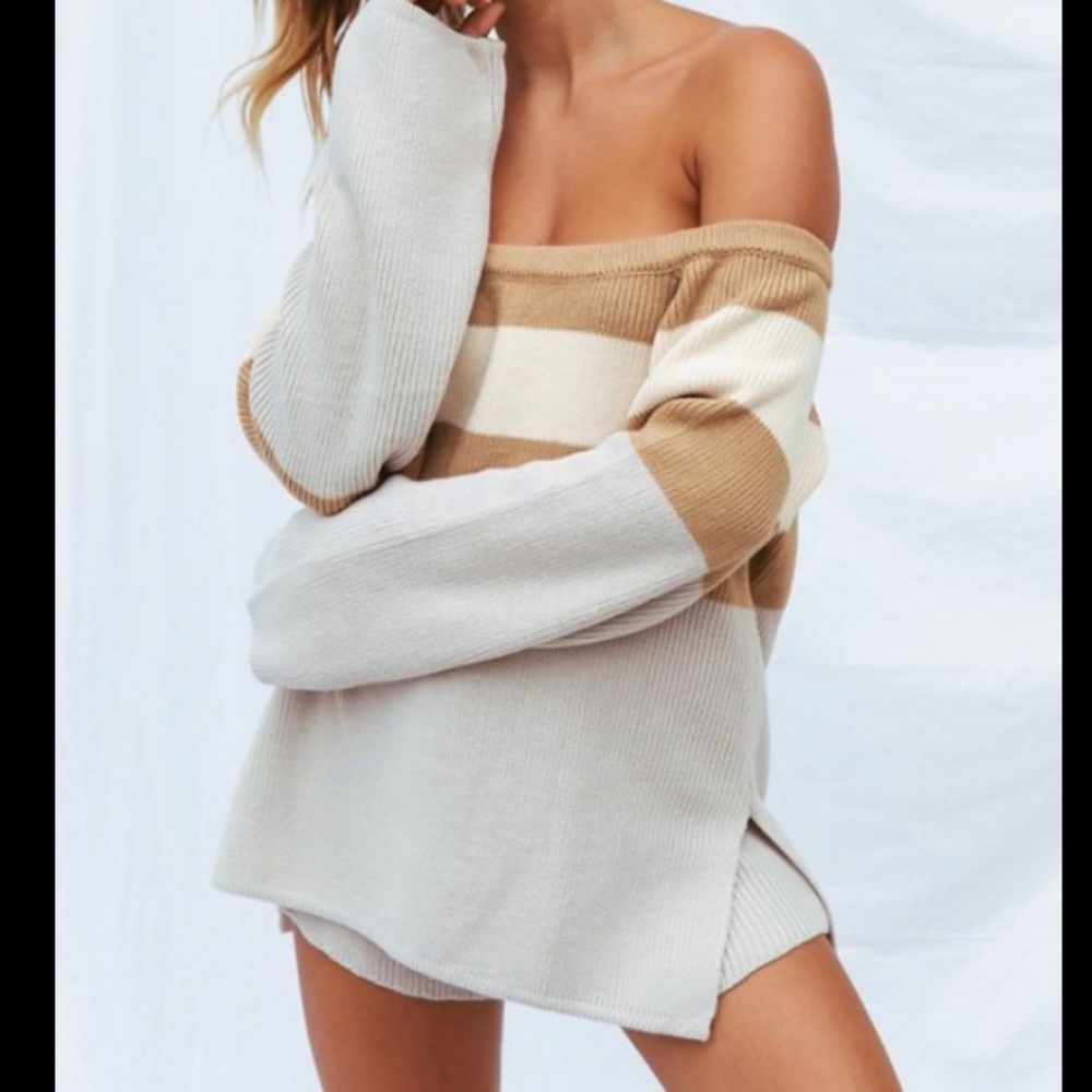 SABO SKIRT Comfy Knit Top - Tan